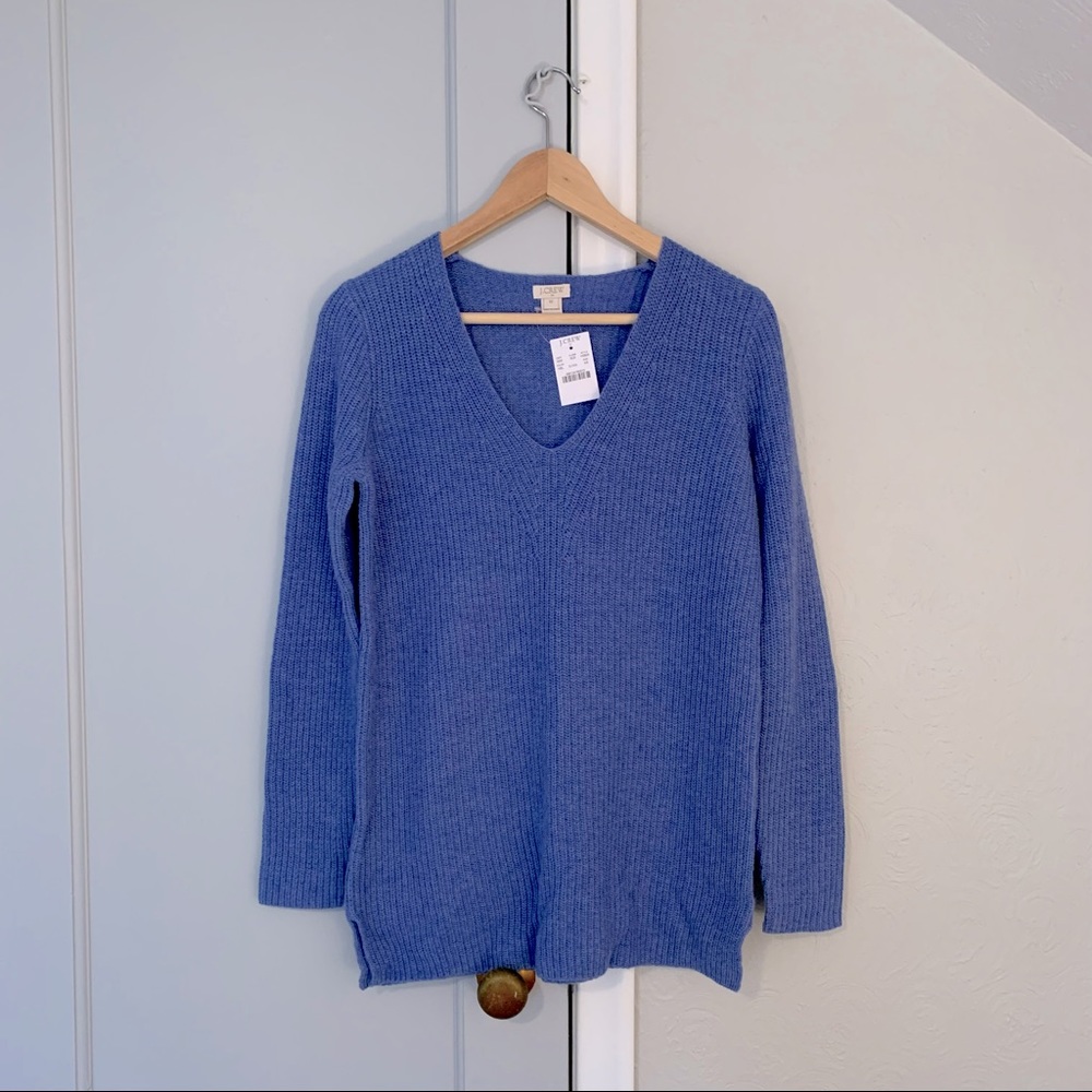 J. Crew Tunic Length Sweater in Light Blue